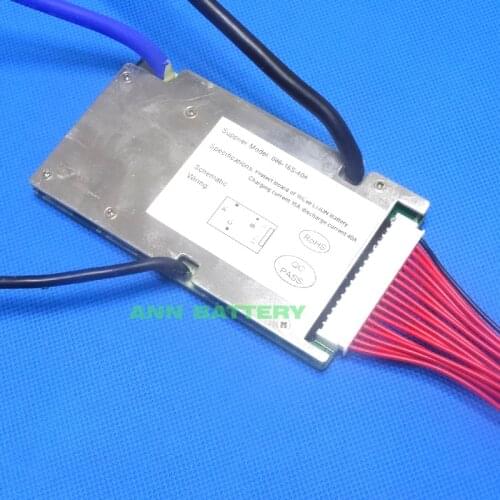 60V 16S 40A BMS For 16S 3.7V li-ion battery 59.2V 40A BMS Continuous wrking current 40A Charging voltage 67.2V