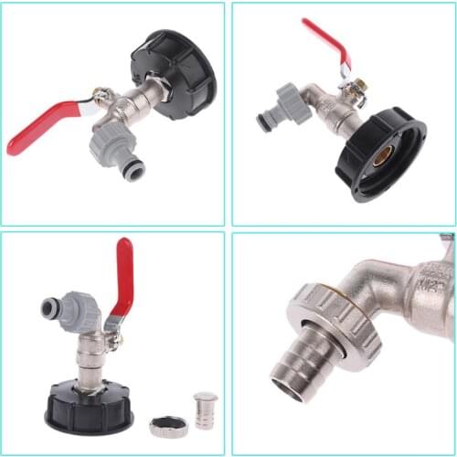 IBC Tank Adapter TANK DRAIN ADAPTER S60X6 To Brass Garden Tap With 1/2" Hose Fitting Oil Fuel Water