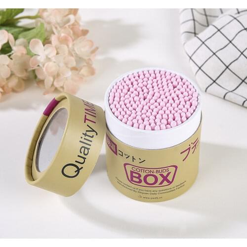 200pcs/Box Bamboo Baby Cotton Swab High-grade Moisture-proof Cans Wood Sticks Soft Cotton Buds Cleaning of Ears Health Beauty