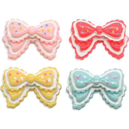 Candy Color Mixed Resin Bows Tie Cravat Flatbacks Cabochons Embellishments Crafts Scrapbooking Card Making