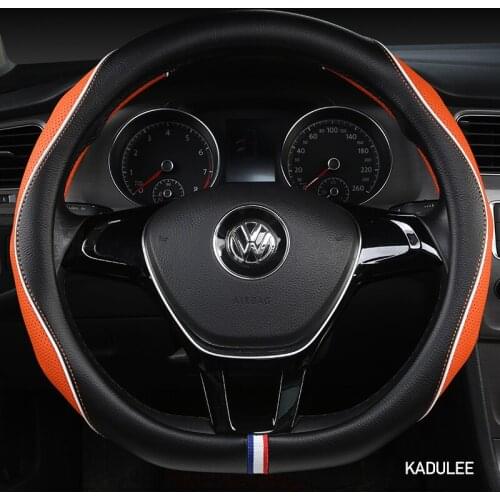 KADULEE Microfiber Leather Car Steering Wheel Cover Dodges Viper Caliber Journey Ram 1500 Challenger Charger Nitro Durango