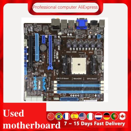 For ASUS F2A85-M Motherboard Socket FM2 DDR3 For AMD A85M A85 Original Desktop Mainboard SATA II Used Mainboard