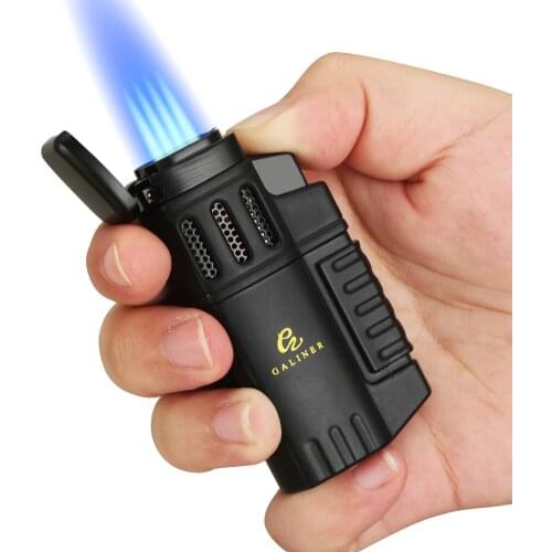 GALINER Torch Lighters Gas Pocket Windproof Jet Cigar Lighter Outdoor Gas Cigarette Lighter Refillable Cigars Accessories
