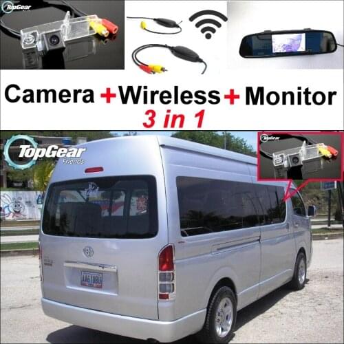 Camera + Wireless + Mirror Monitor For TOYOTA Hiace H200 Commuter RegiusAce Ses'fikile Quantum Ventury Majesty Grandia MK5
