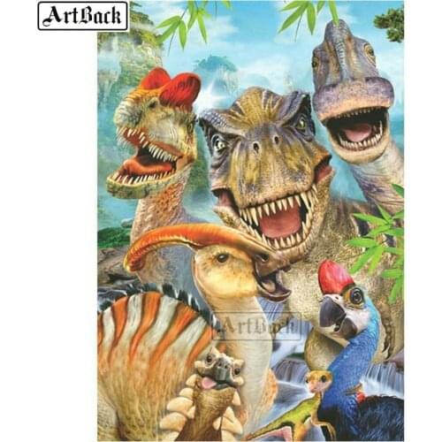 Full square animal diamond painting dinosaur picture 5d diy diamond embroidery crafts diamond mosaic sticker
