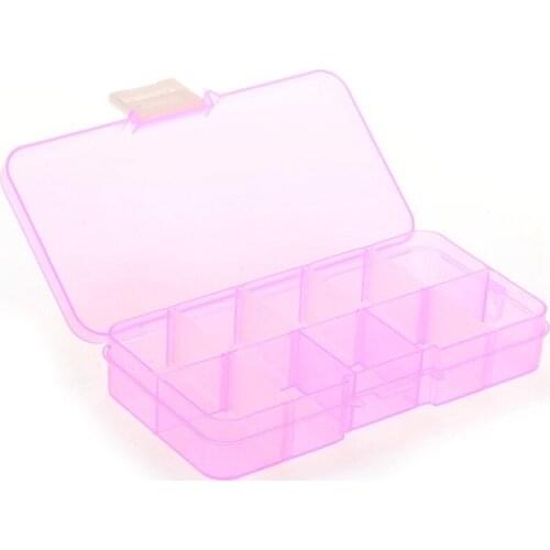 Pillbox Box 10 Removable Cases for Jewellery Fake Nails Pills Medicament