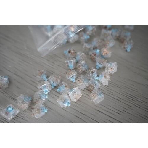 JWK Giant Switch V2 for Mechanical Keyboard Customize 62g Linear Axis Transparent Shell 5 Pins POM Gold-plated Spring Game PC