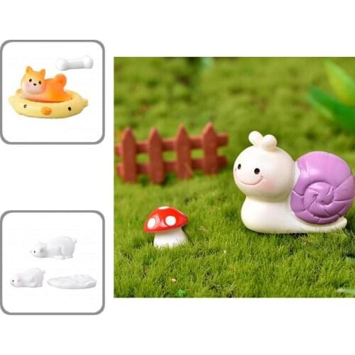 Mini 3Pcs/Set Attractive Mini Animal Figurine Garden Kit Various Types Statue Decor Eye-catching for Home