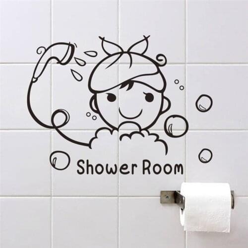 Shower Room Door Bubble Stickers Bathroom Wall Stickers Decals Toilet Decoration