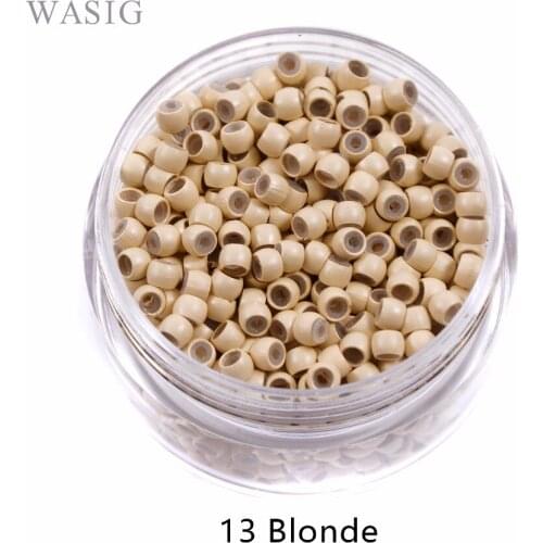 1000Pcs 3.0mm Silicone Nano Rings for Nano Rings Tip Human Hair Extensions Tools 13# Blonde