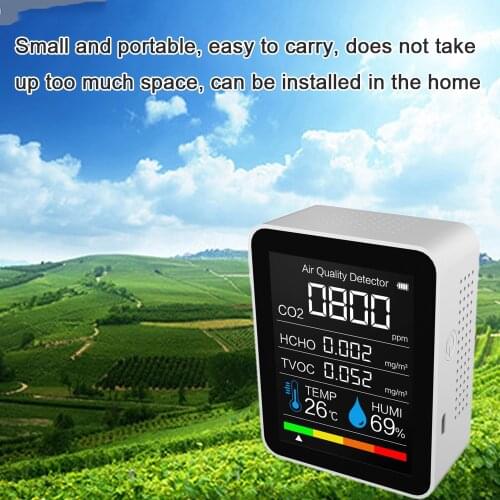 NEW 3 in 1 CO2/HCHO/TVOC Air Quality Detector Room Digital Thermometer Hygrometer Multifunctional Carbon Dioxide Detector Home