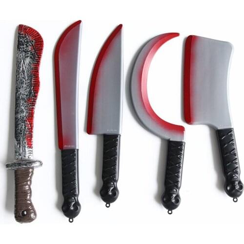 Halloween blood knife plastic kitchen knife Cosplay props Ghost Festival knife