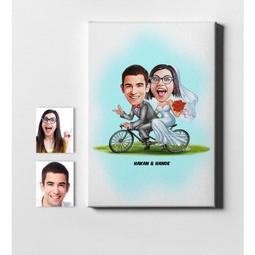 Personalized Are Getting Married Cartoon Canvas Table (50x70 cm.) 3 gift Home Decoration Special Design Home Office Business Place Quality