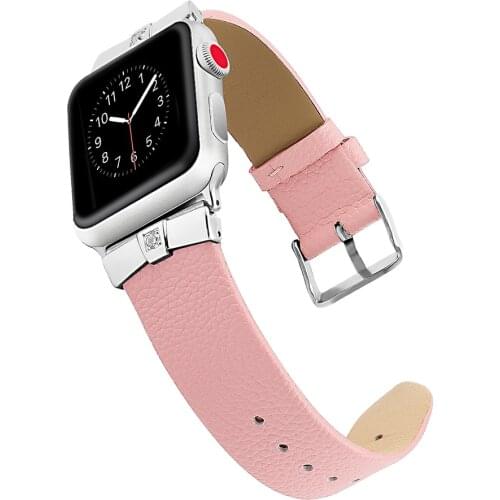Cow Leather strap For Apple Watch Band 42mm 44mm Replacement Strap iwatch Series 5 4 3 watchbands 40mm 38mm bracelet Accessories