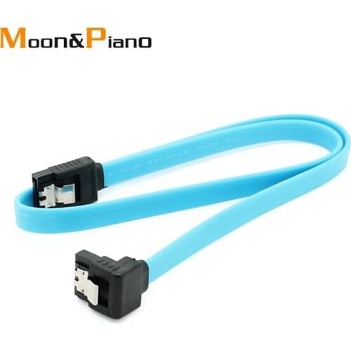 Sata 3.0 Data Cable 8 PIN 3.0 Hard Disk Cables Blue Black Wire 90 Degree Elbow Wire
