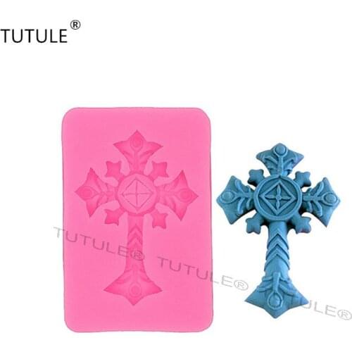 Gadgets Cross Silicone Rubber Flexible Food Safe Mold resin, clay, fondant, gum paste, candy, chocolate, soap Mold