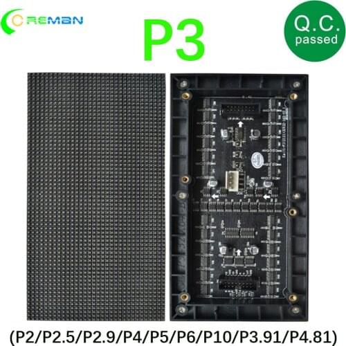 Led panel module p3 96mmx192mm 32x64 led dot matrix / SMD2121 rgb rental led module p3