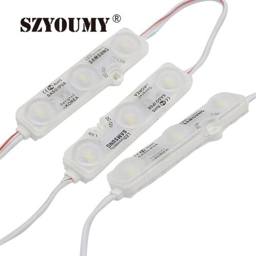 SZYOUMY Super LED Store Front Window Sign Bar Ultrasonic Modules SMD 5730 3LED Injection IP68 Waterproof Led Module Light