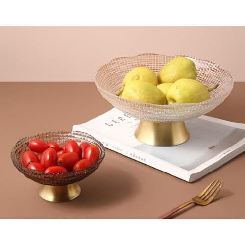 Creative Personality Glass Fruit Tray Living Room Coffee Table Household Glass Storage Tray Kitchen Storage Supplies