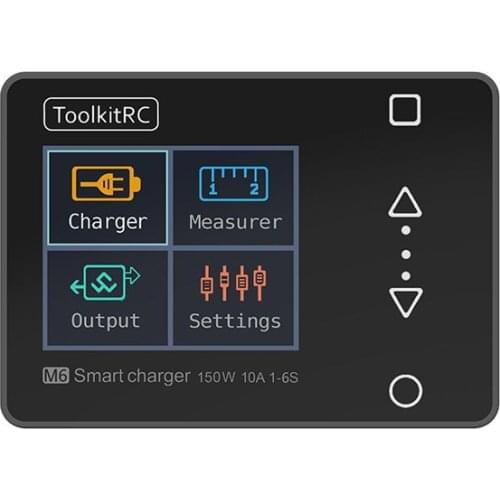 In Stock ToolkitRC M6 Servo Tester Tool 150w 10A DC Output 1-6s Color Screen Multi-function Charger And Diagnostics 2020 V2
