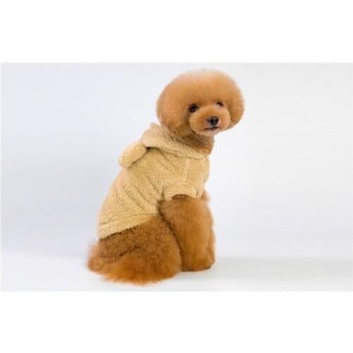 Winter Warm Hoodie Cute Pet Dog Clothes Jacket Fleece Soft Vest Jacket for Small dogs Costumes Coat For Puppy French Bulldog C