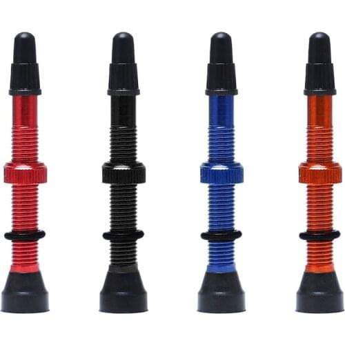 Bicycle 1Pair 78mm Valve for Road MTB Bicycle Tubeless Tires Brass Core Alloy Stem Tubeless Sealant Compatible