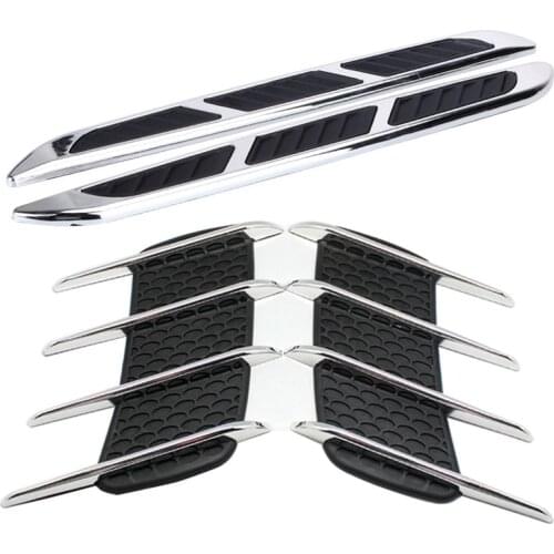 1Pair New Car Engine Hood Air Outlet Flow Vent Sticker Fender Bumper Intake Cover Grill Sticker Car Styling Auto Decoration
