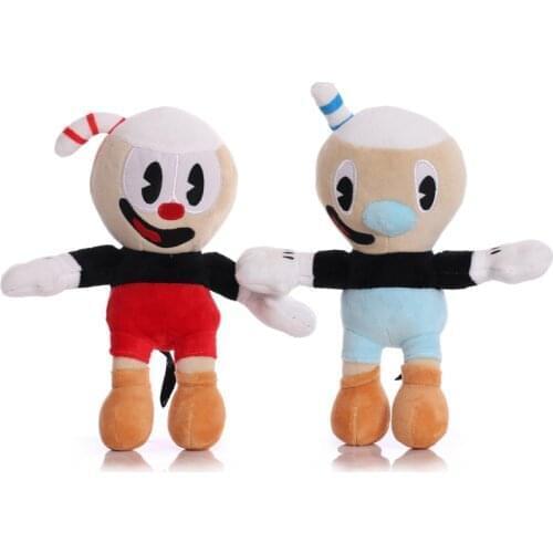 1pcs 24cm Cuphead Plush Toys Doll Cute Cartoon Mugman Plush Soft Stuffed Toys Doll for Kids Children Christmas Gifts