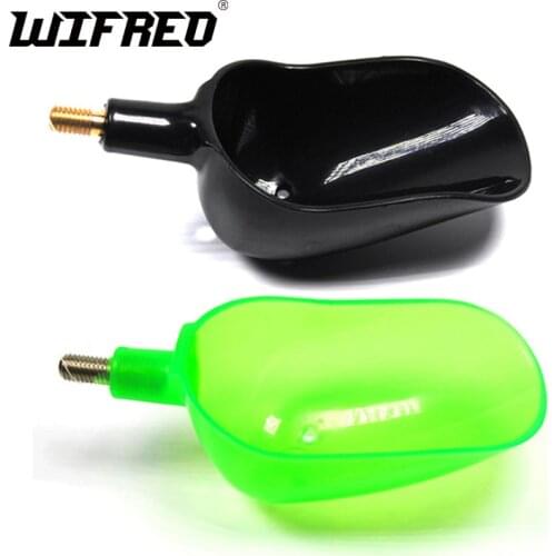 1PCS Sturdy Plastic Bait Casting Scoop for Feeding Particles Boilies Carp Fishing Fish Bait Tool 8mm Thread Toss Throw Spoon