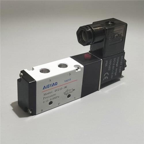 5Way 2 Position Electric Solenoid Valve 4V210 1/8" 1/4" Port Size DC12V,24V. AC110V,220V, Pneumatic parts air control valve