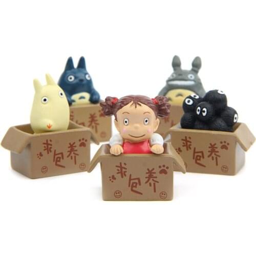 5pcs/lot My Neighbor Totoro Kiki Kikis Delivery PVC Cat Action Figure Doll Seeking Nurturing Resin Plastic Model