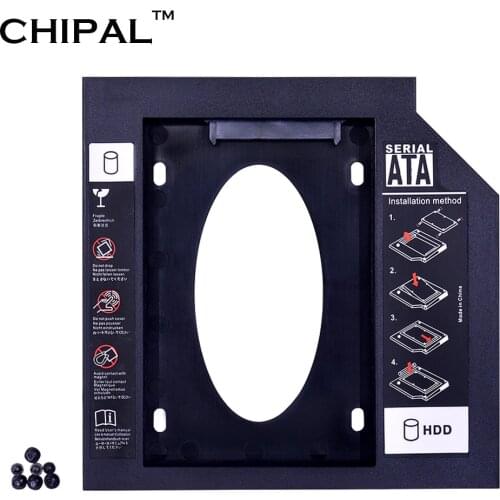 9.5 mm 2nd HDD Caddy SATA 3.0 To SATA 2.5" SSD HDD Case Plastic Material Hard Drive Caddy For Laptop ODD CD-ROM DVD-ROM OptiBay