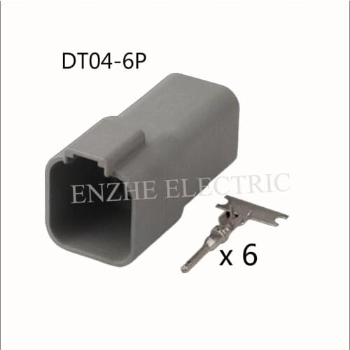 DT04-6P DT series auto male Connector Terminal include terminal and seal 6Pin automotive plug socket Fuse box DJ7061-1.6-11