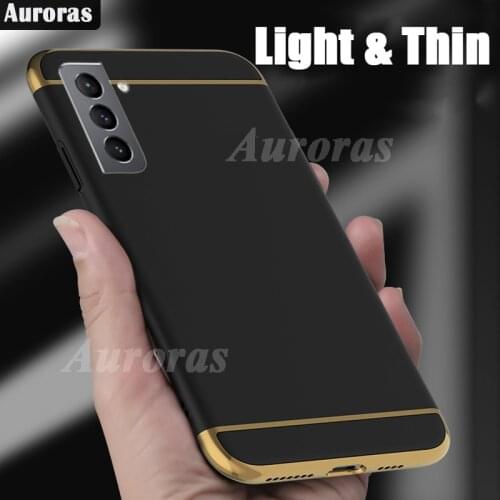 Auroras Case For Samsung Galaxy S21 Plus Full Protection Phone Case Shockproof Luxury Frame Plating For Samsung S21 Ultra Cover