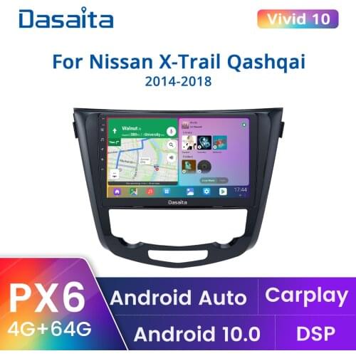 Dasaita 10,2 "IPS pantalla coche Android 9,0 para Nissan X-Trail T32 T31 Qashqai j11 j10 Radio 2014, 2015, 2016, 2017, 2018