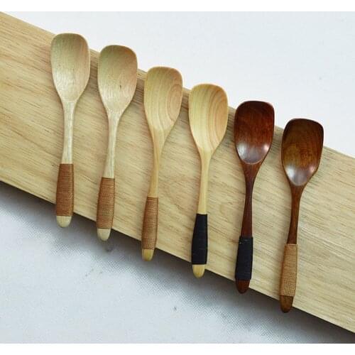 Wooden Spoon Bamboo Kitchen Cooking Utensil Tool Soup Teaspoon Catering For Kicthen Wooden Coffee Spoon Fathers day Gift Dad