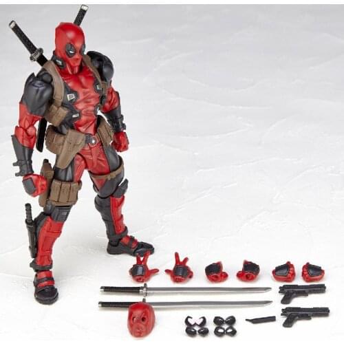 Marvel X-men Deadpool Action Figures Statue PVC Model Variant Movable Joint Super Heroes With Weapons DIY Toy Kids Birthday Gift