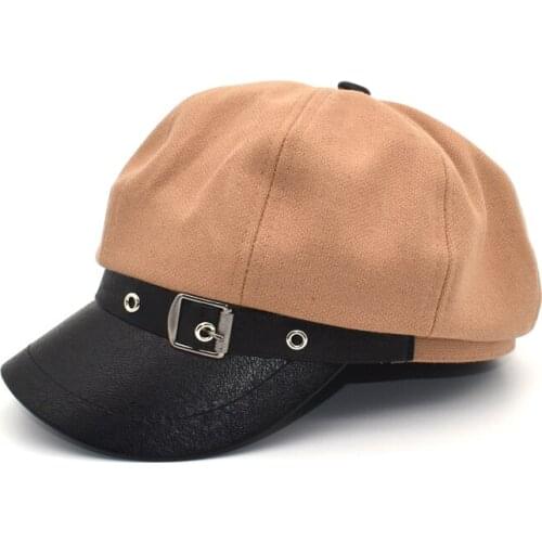 FUODRAO New Women Octagonal Hats British Vintage Beret Hat Autumn Winter Casual Ladies Newsboy Caps Gorras Painter Hat C16