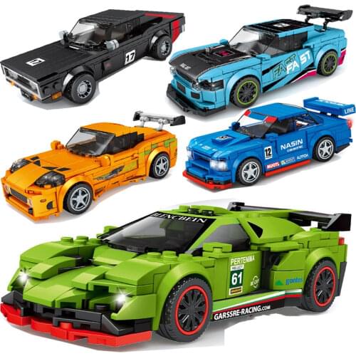 Blocks Speed Champions City Racers Famous Cars Vehicle Super Diy Kids Moc Toys Sets Boys Model Building Sports 2021 Technique