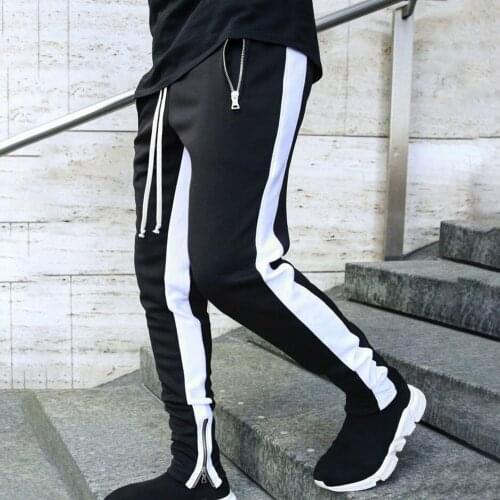 Men Joggers Casual Pants Fitness Sportswear Tracksuit Autumn Winter Zipper Casual Sports Running Tight Trousers Sportswear Pants