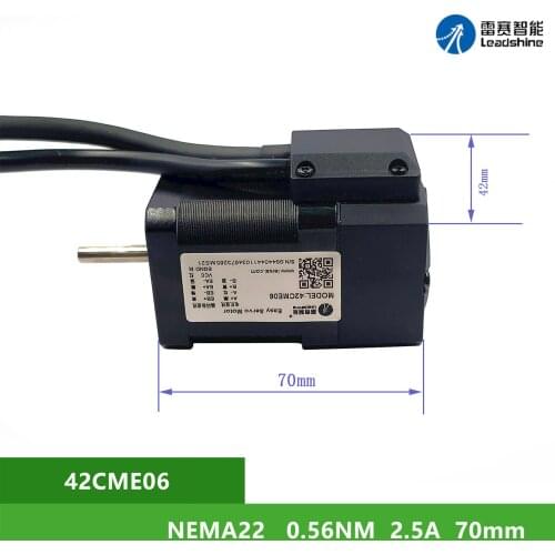 NEMA22 Leadshine 42CME06 0.6Nm 2.5A Closed loop stepper 2 phase Shaft Diameter 5mm