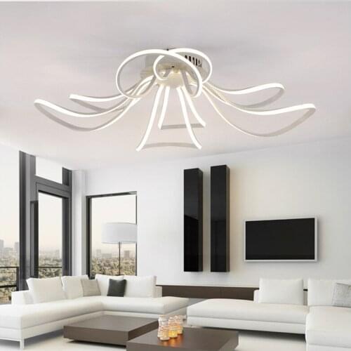 New Postmodern Minimalist LED Petal Ceiling Lamp Aluminum Art Lamp Living Room Bedroom Dining Room Lamp