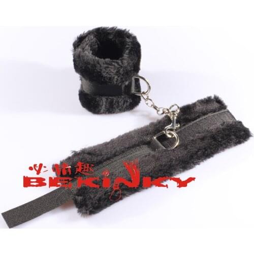 40% OFF Limited time promotion velvet hand cuffs, Free shipping plush wrist cuffs for couple sex toys, limited quantity