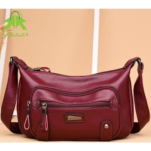 Fashion Simplicity Womens Shoulder Bag Retro High Capacity Messenger Bag 2021 New High Quality Pu Leather Travel Women Handbag