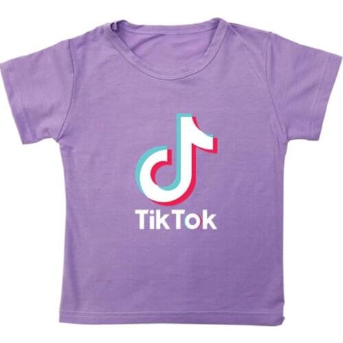 Tik Tok Children Clothes Summer Short Sleeve Tops Boys T Shirt Girls Sweatshirts Teenager Shirts Kids Baby Tee Shirt