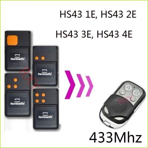 TORMATIC remote control 433.92mhz gate garage door TORMATIC HS43-1E HS43-2E HS43-3E HS43-4E remote control 433.92mhz