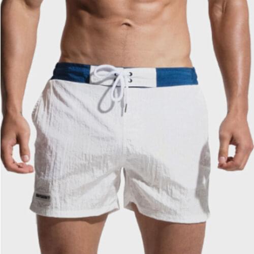 Waterproof Nylon Mens Swim Shorts Desmiit Swimwear Men Swimsuit Swimming Trunks Beach Surf Swim Wear Summer Leisure Boardshorts