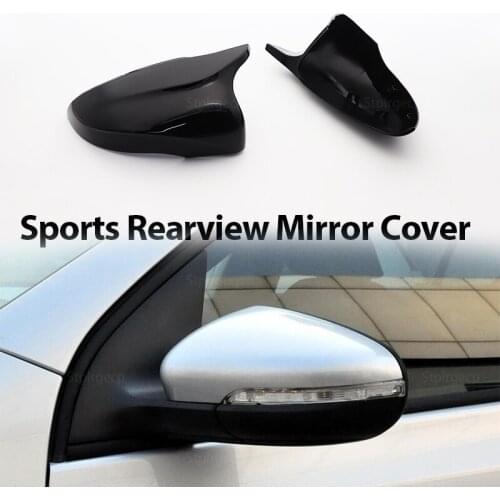 High Quality ABS Replacement Bright Black Sport Styple Mirror cover Cap for Volkswagen VW Golf6 Golf6 MK6 08-12 Touran 11-14