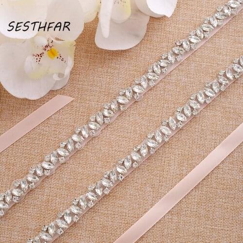 Beaded Rhinestones Wedding Belt crystal belt Pearls Bridal Belt for Dress In Stock J131 Wedding Accessories J135S