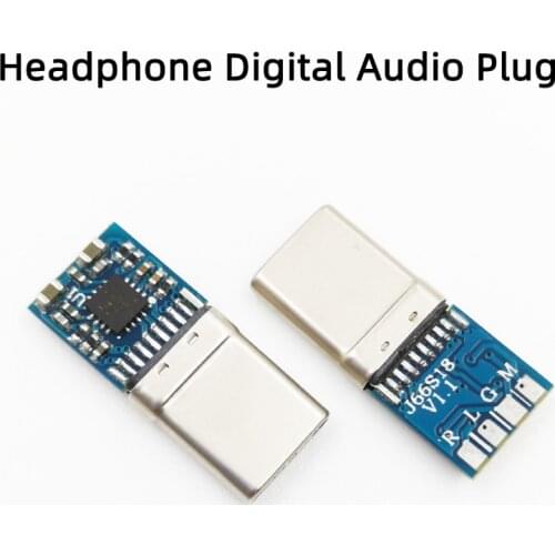 2pcs/lot Wire bonding type connector type-c Digital signal Audio module Plug DIY Replace 3.5mm Repair parts Accessories 16/32bit